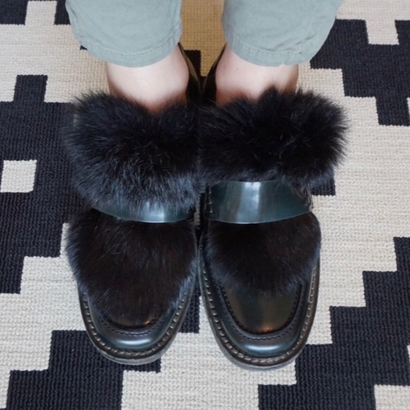 Fur accent loafers - Picture 1 of 1